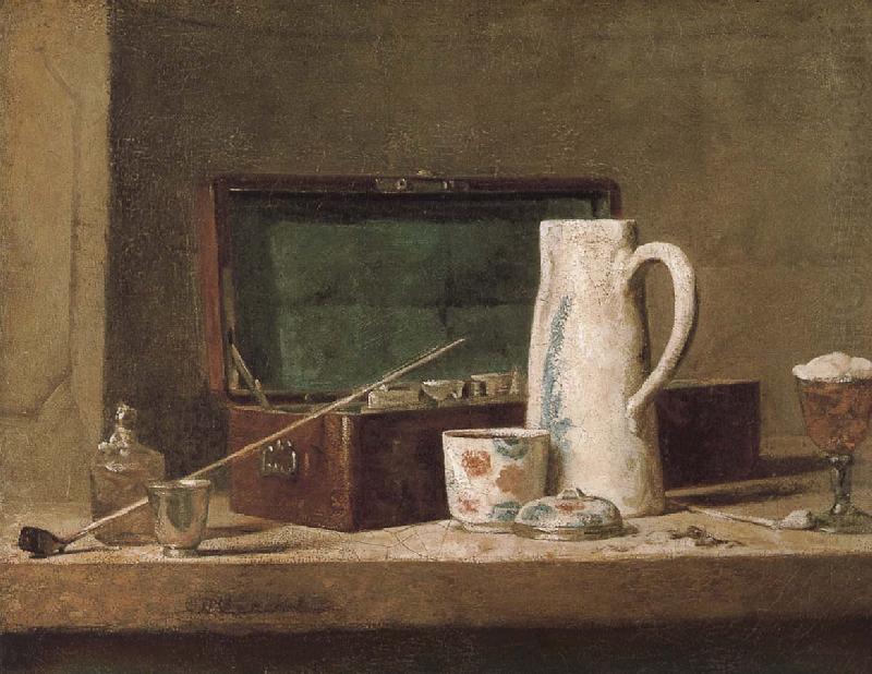 Jean Baptiste Simeon Chardin Pipe tobacco and alcohol containers browser china oil painting image